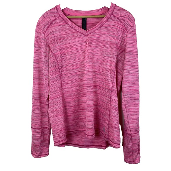 RBX Tops - RBX Woman's Long Sleeve Athletic Shirt Size L Pink Running Workout Training Gear